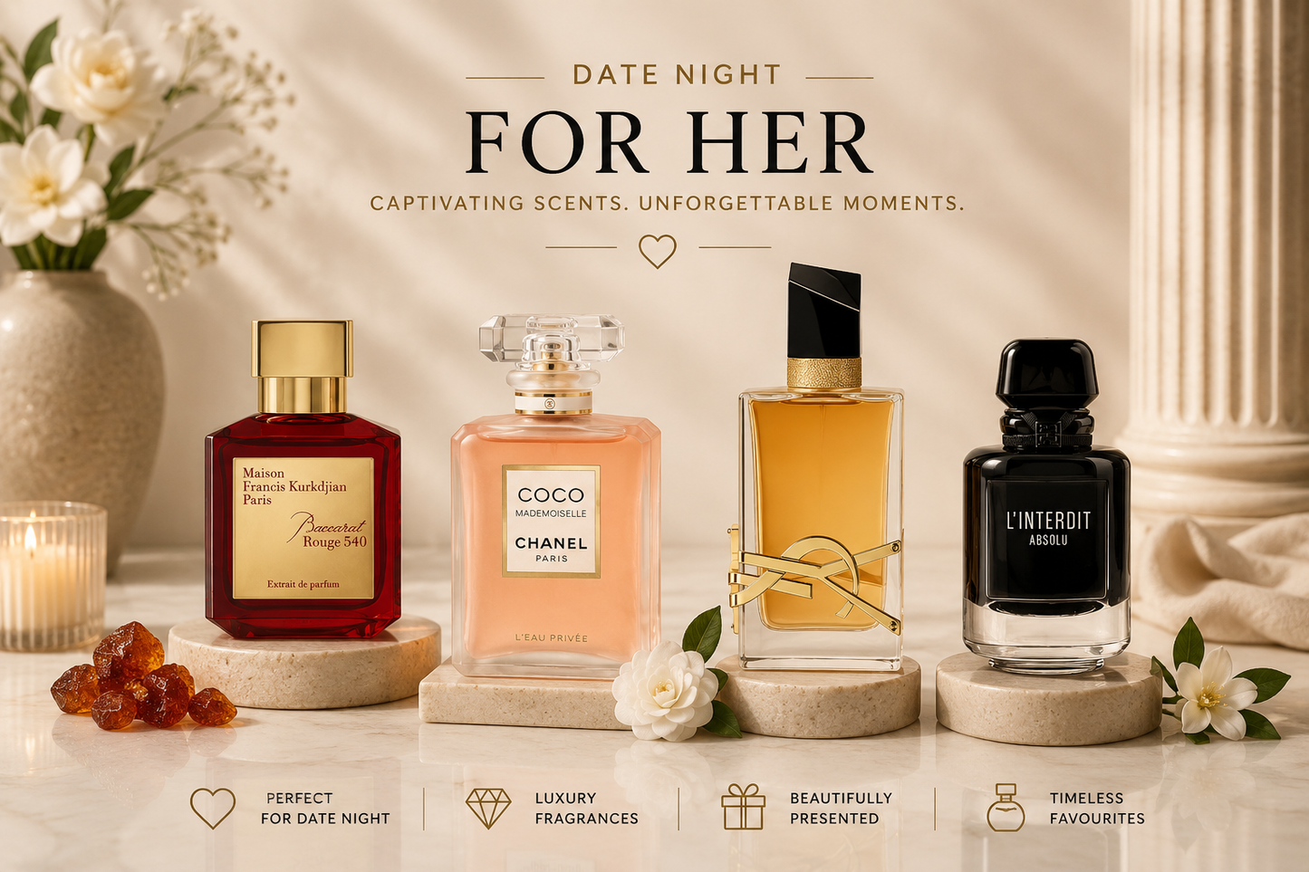 Date night fragrances collection | Date night for her perfume gift set