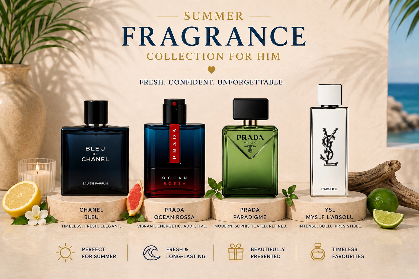 Summer collection for him | Summer fragrance gift set for him