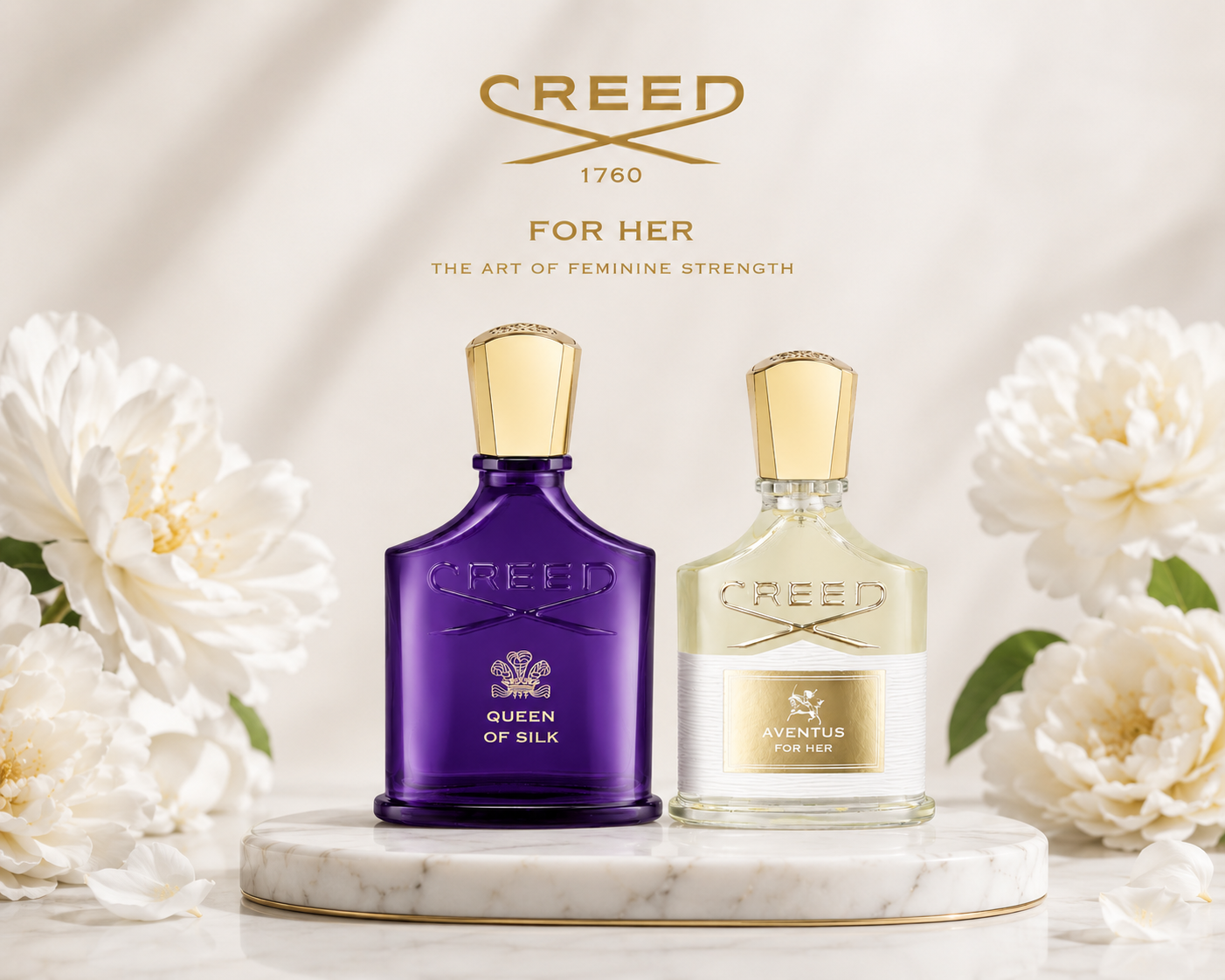 Creed for Her collection | Creed Queen of Silk & Creed Aventus for Her Gift Box Collection