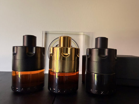 Line up of Azzaro Wanted perfume collection